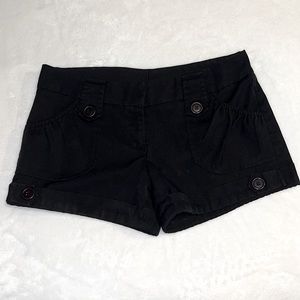 NO BOUNDARIES- Size 5, black button, stretch shorts